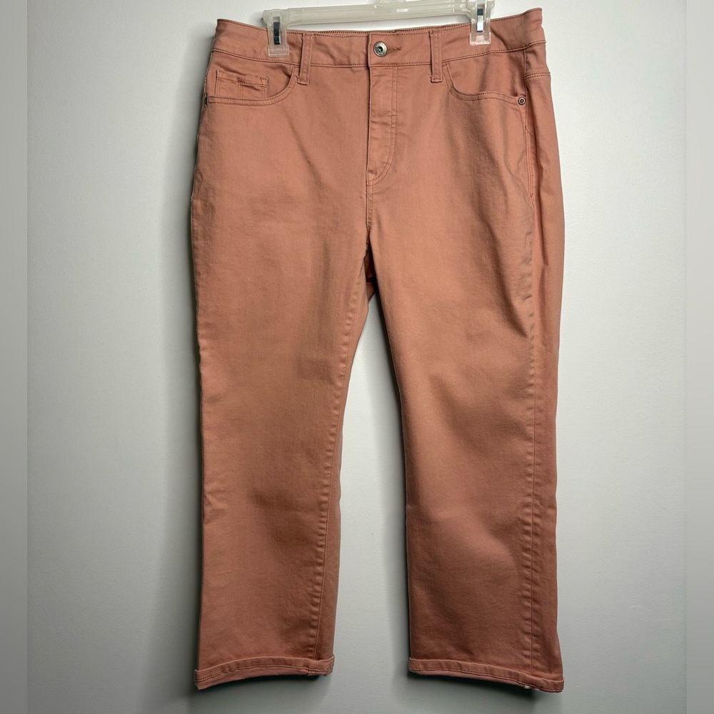 Santana Pink Cropped Pants Size 14 Stretch